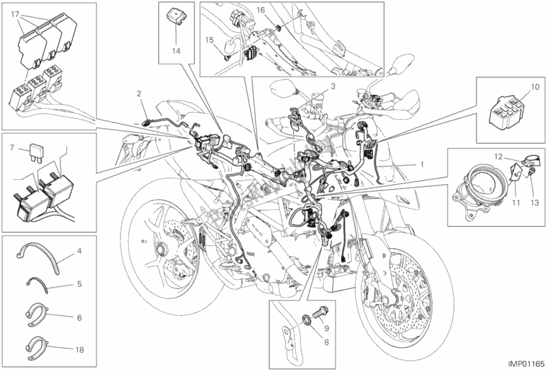 Alle onderdelen voor de Voertuig Elektrisch Systeem van de Ducati Hypermotard 950 SP 2020